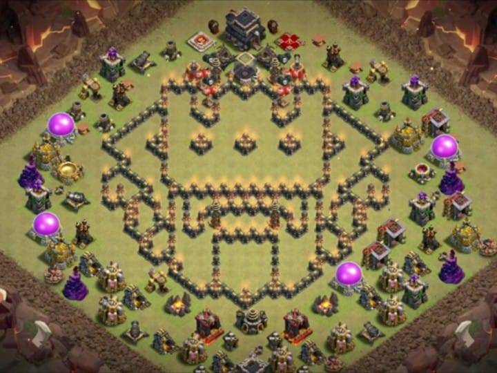 Troll Base TH9 with Link - Funny, Troll & Art Base Layout - Clash of Clans #9