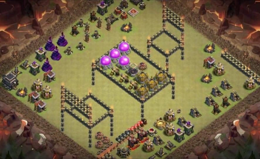 Troll Base TH9 with Link - Funny, Troll & Art Base Layout - Clash of Clans #8