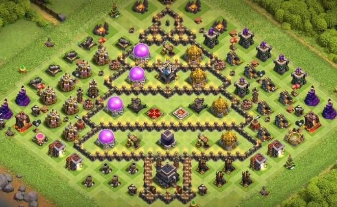 Troll Base TH9 with Link - Funny, Troll & Art Base Layout - Clash of Clans #11