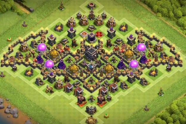 Troll Base TH9 with Link - Funny, Troll & Art Base Layout - Clash of Clans #18