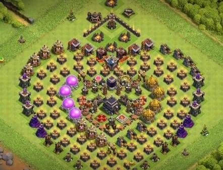 Troll Base TH9 with Link - Funny, Troll & Art Base Layout - Clash of Clans #17