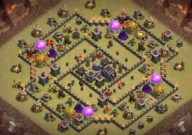 War Base TH9 with Link CWL War Base Layout - Clash of Clans #1