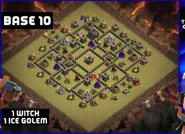 war base 10 , anti valkyrie ,strongest base th9