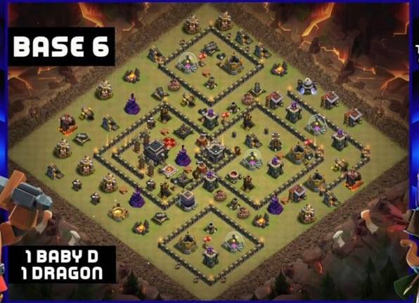 war base 6 , best th 9 base layout 2022 , anti hog rider 