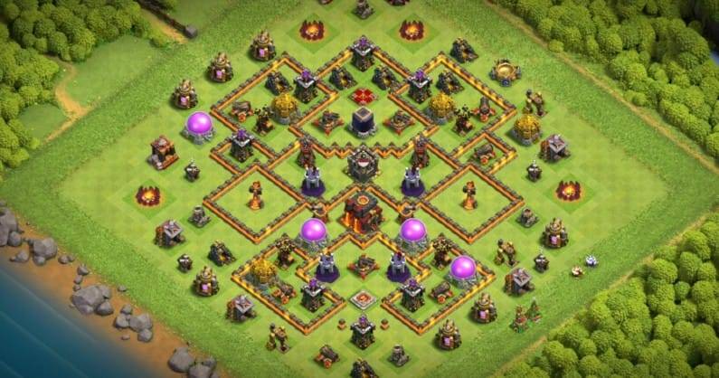 Farming Base TH10 With Link - Farm Layout Plan Design - Clash of Clans  - #1