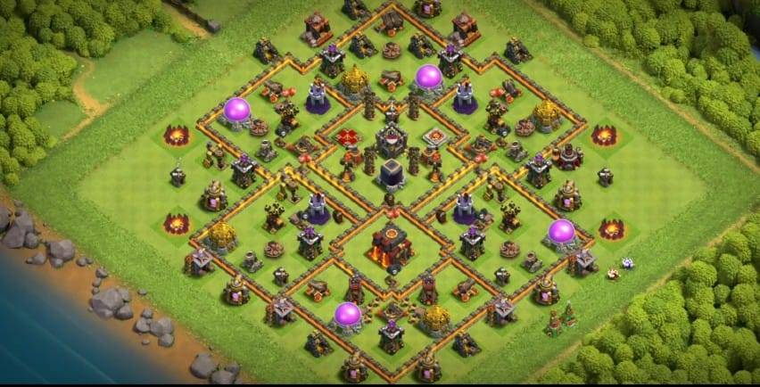 Farming Base TH10 With Link - Farm Layout Plan Design - Clash of Clans  - #3