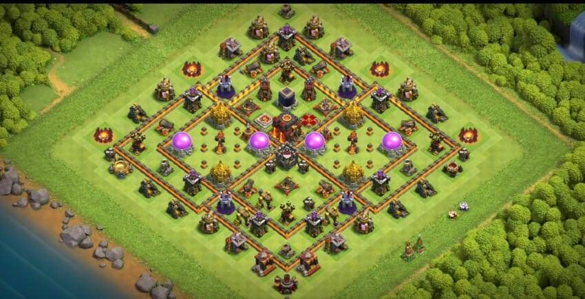 Farming Base TH10 With Link - Farm Layout Plan Design - Clash of Clans  - #8