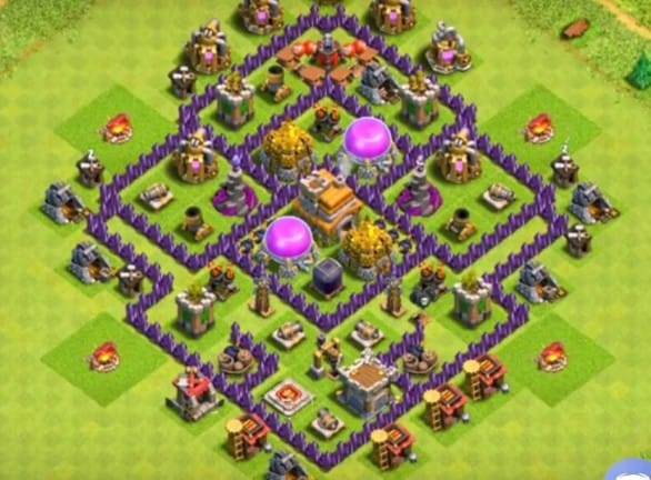 Farming Base TH7 With Link Max, Hybrid - Layout  Plan  Design - Clash of Clans 2021 - #6