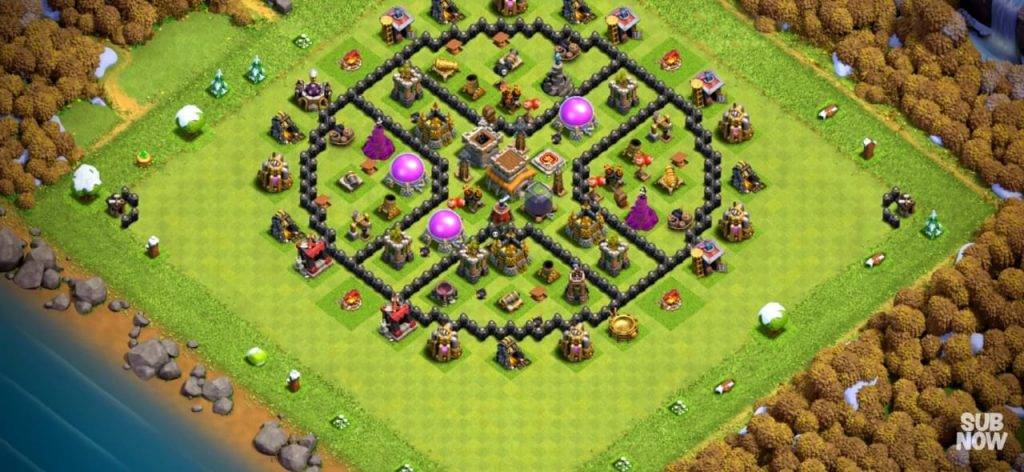 Farming Base TH8  With Link Max, Hybrid - Layout  Plan  Design - Clash of Clans  - #4