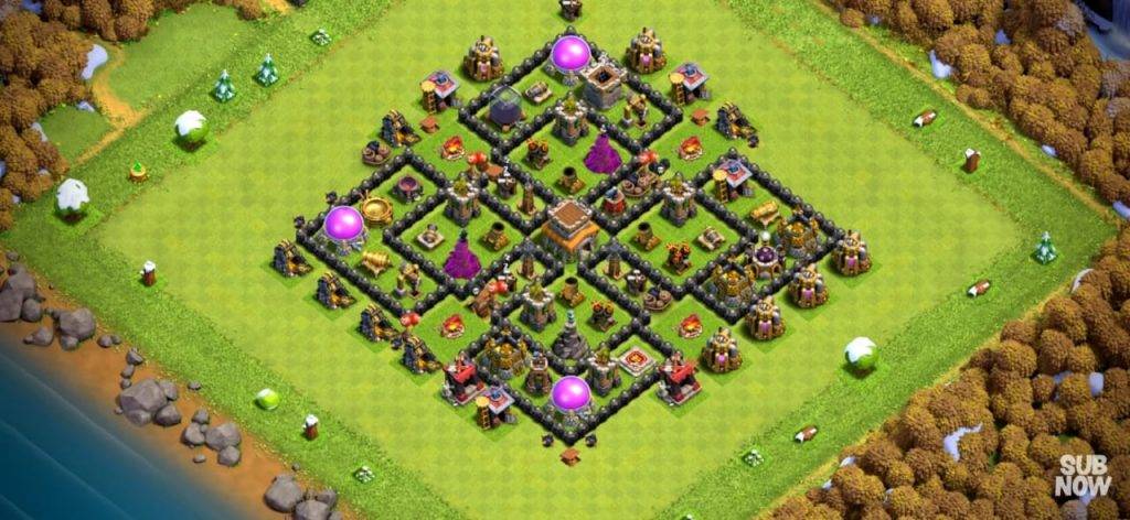 Farming Base TH8  With Link Max, Hybrid - Layout  Plan  Design - Clash of Clans  - #7