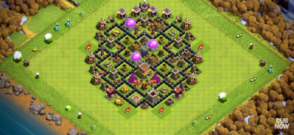 Farming Base TH8  With Link Max, Hybrid - Layout  Plan  Design - Clash of Clans  - #8