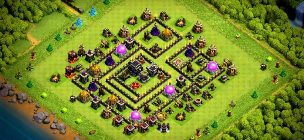 Farming Base TH9 With Link Max, Hybrid - Layout  Plan  Design - Clash of Clans  - #3