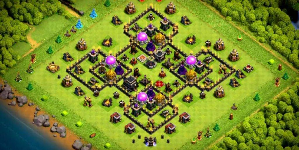 Farming Base TH9 With Link Max, Hybrid - Layout  Plan  Design - Clash of Clans  - #7