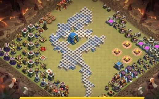 Troll Base TH12 with Link - Funny, Troll & Art Base Layout - Clash of Clans, #10