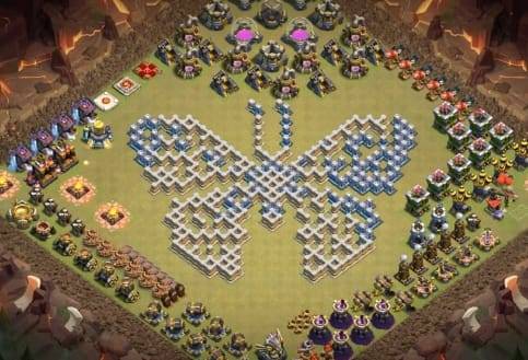 Troll Base TH12 with Link - Funny, Troll & Art Base Layout - Clash of Clans, #2