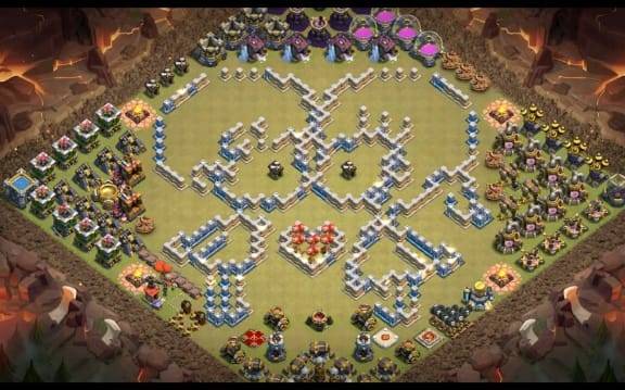 Troll Base TH12 with Link - Funny, Troll & Art Base Layout - Clash of Clans, #3