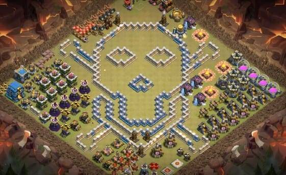 Troll Base TH12 with Link - Funny, Troll & Art Base Layout - Clash of Clans, #5