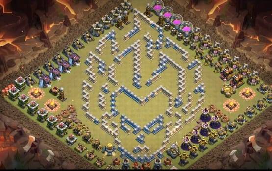 Troll Base TH12 with Link - Funny, Troll & Art Base Layout - Clash of Clans, #6