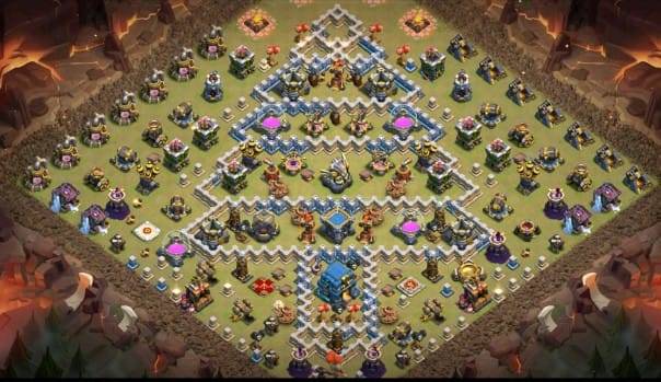 Troll Base TH12 with Link - Funny, Troll & Art Base Layout - Clash of Clans, #7