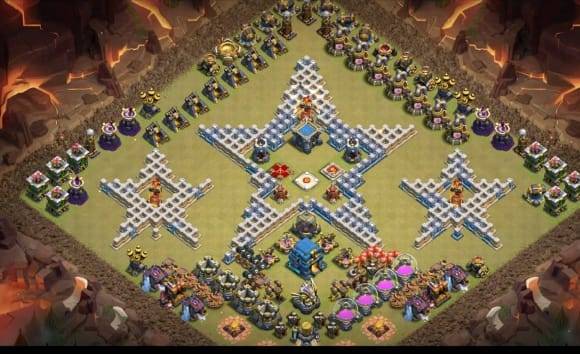 Troll Base TH12 with Link - Funny, Troll & Art Base Layout - Clash of Clans, #8