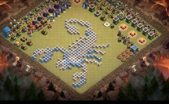 Troll Base TH12 with Link - Funny, Troll & Art Base Layout - Clash of Clans, #9