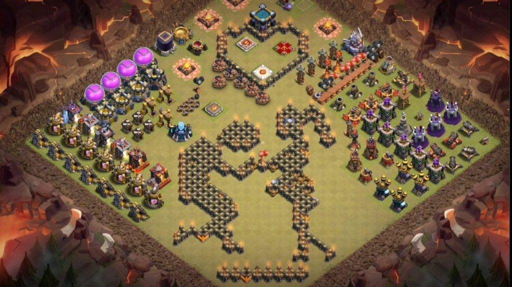 Troll Base TH13 with Link - Funny, Troll & Art Base Layout - Clash of Clans, #2