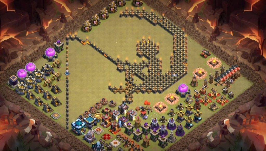 Troll Base TH13 with Link - Funny, Troll & Art Base Layout - Clash of Clans, #4