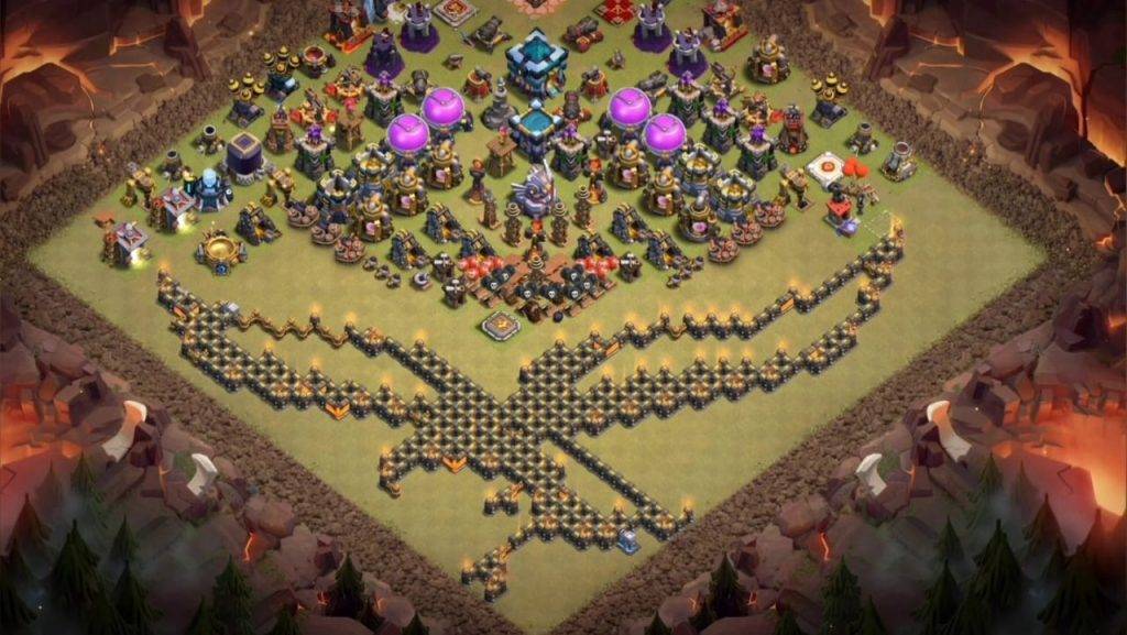 Troll Base TH13 with Link - Funny, Troll & Art Base Layout - Clash of Clans, #5