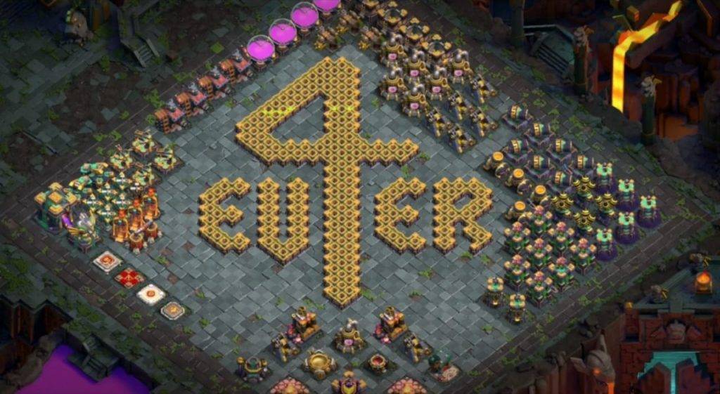 Troll Base TH14 with Link - Funny, Troll & Art Base Layout - Clash of Clans, #2