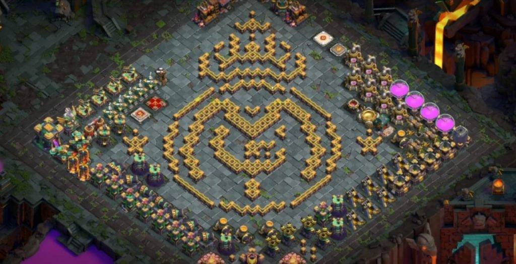 Troll Base TH14 with Link - Funny, Troll & Art Base Layout - Clash of Clans, #4