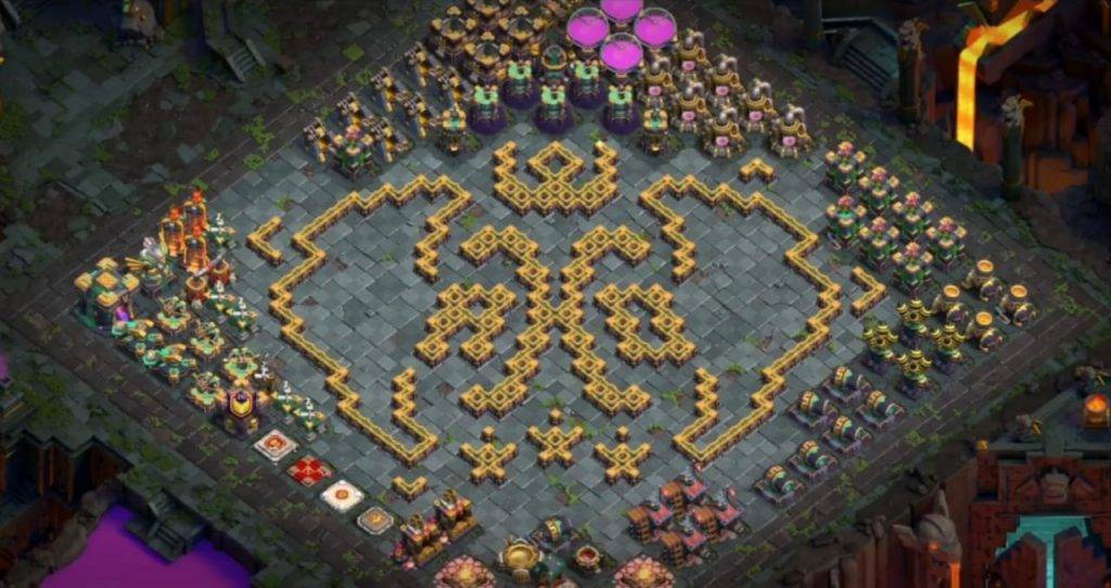 Troll Base TH14 with Link - Funny, Troll & Art Base Layout - Clash of Clans, #5