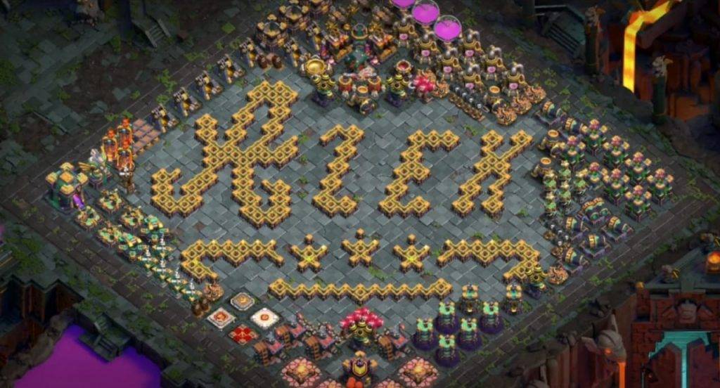 Troll Base TH14 with Link - Funny, Troll & Art Base Layout - Clash of Clans, #6