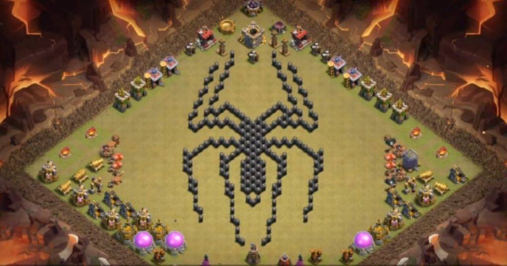 Troll Base TH8 with Link - Funny, Troll & Art Base Layout - Clash of Clans, #10