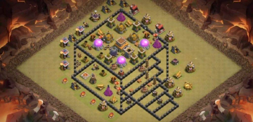 Troll Base TH8 with Link - Funny, Troll & Art Base Layout - Clash of Clans, #2