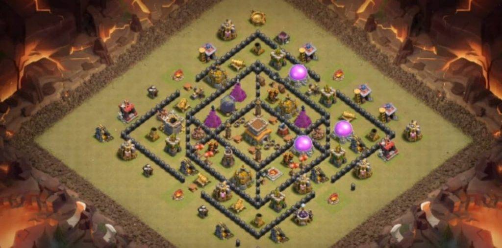 Troll Base TH8 with Link - Funny, Troll & Art Base Layout - Clash of Clans, #3