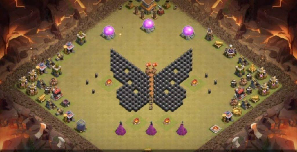 Troll Base TH8 with Link - Funny, Troll & Art Base Layout - Clash of Clans, #7