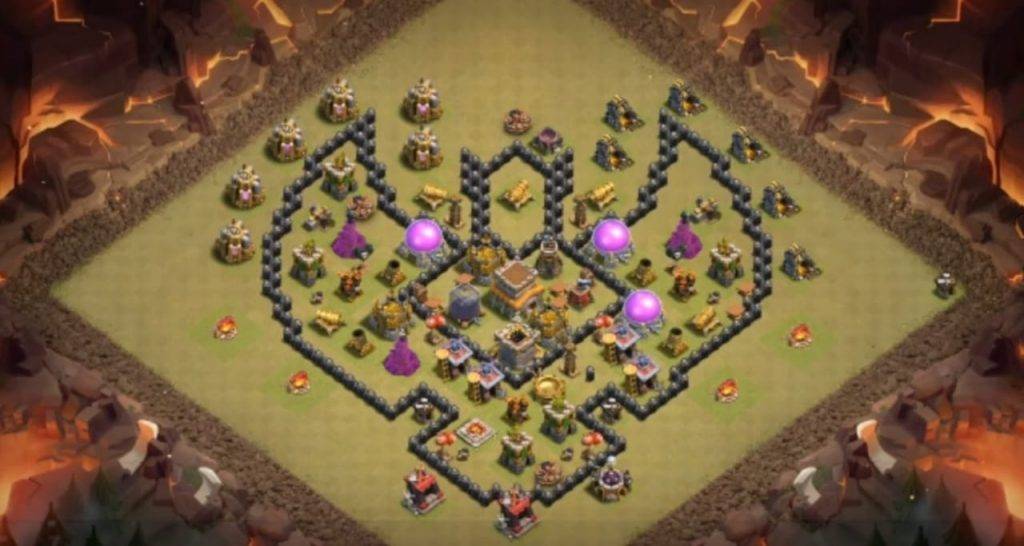 Troll Base TH8 with Link - Funny, Troll & Art Base Layout - Clash of Clans, #9