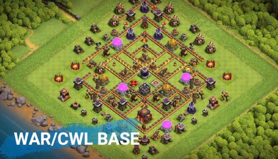 Trophy / Defense Base TH10 With Link TH Layout - Clash of Clans - #2