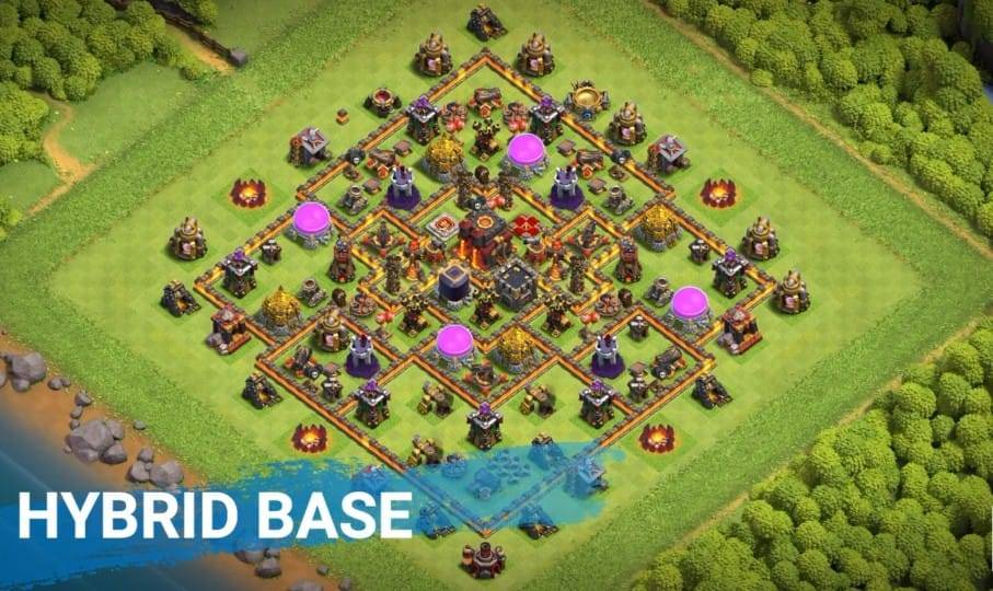 Trophy / Defense Base TH10 With Link TH Layout - Clash of Clans - #3