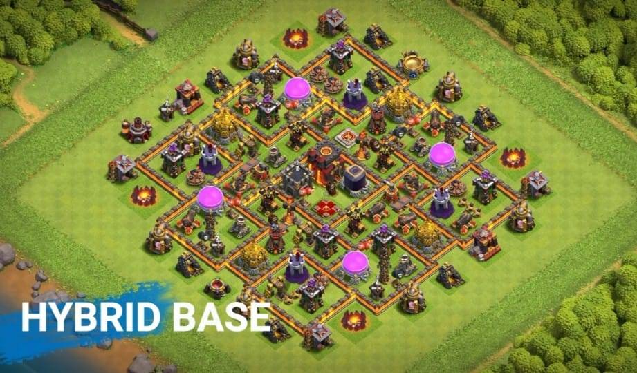 Trophy / Defense Base TH10 With Link TH Layout - Clash of Clans - #6