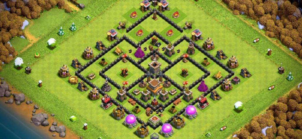 Trophy  Defense Base TH8 With Link TH Layout - Clash of Clans - #1