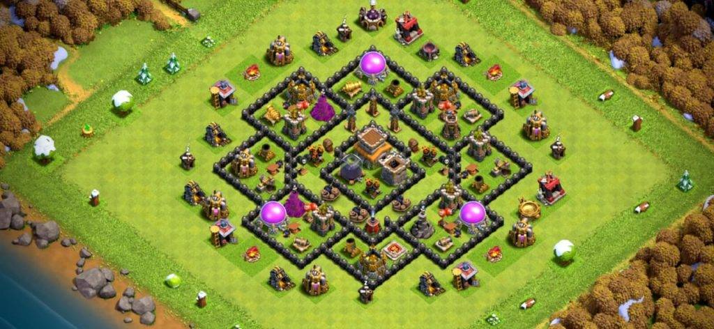 Trophy  Defense Base TH8 With Link TH Layout - Clash of Clans - #2