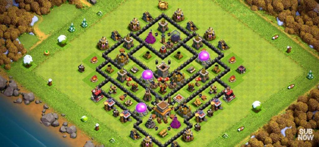 Trophy  Defense Base TH8 With Link TH Layout - Clash of Clans - #5