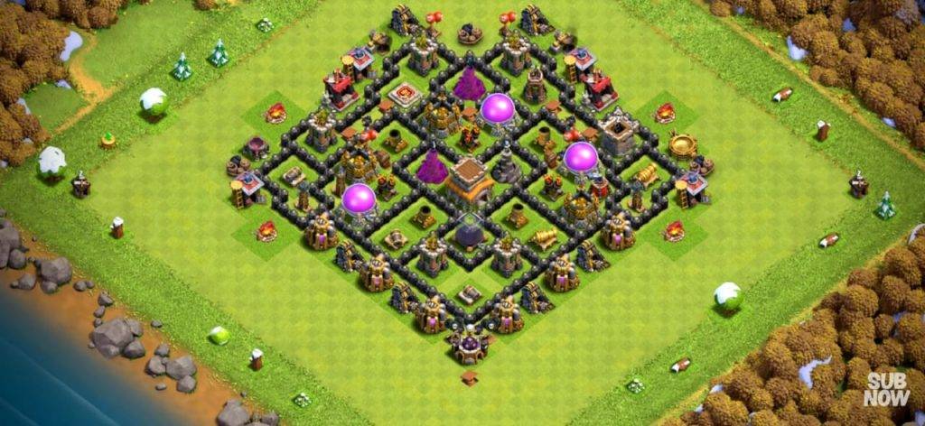 Trophy  Defense Base TH8 With Link TH Layout - Clash of Clans - #7