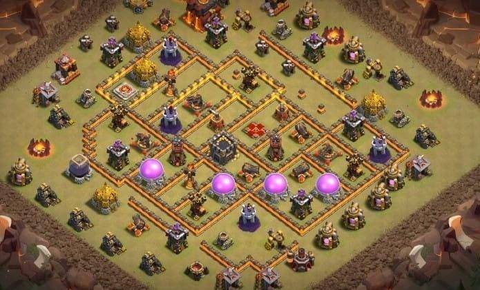 War Base TH10 with Link CWL War Base Layout - Clash of Clans, #1