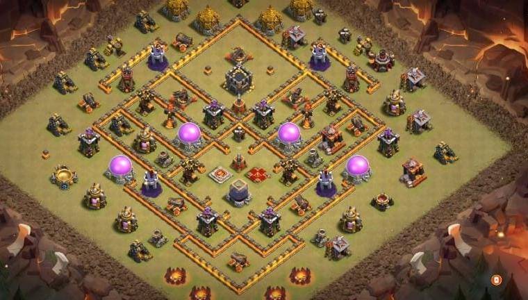 War Base TH10 with Link CWL War Base Layout - Clash of Clans, #3
