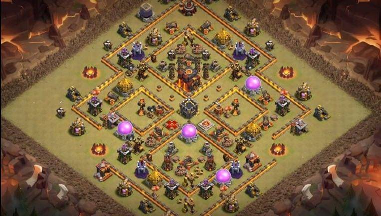 War Base TH10 with Link CWL War Base Layout - Clash of Clans, #8