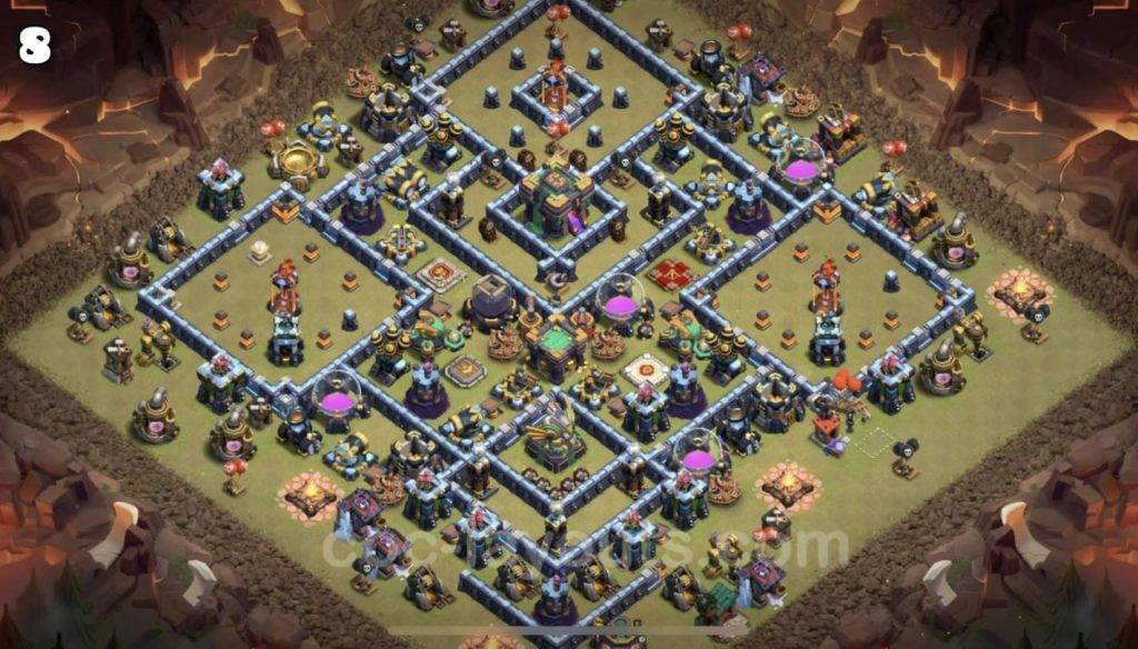 War Base TH14 with Link CWL War Base Layout - Clash of Clans, #8