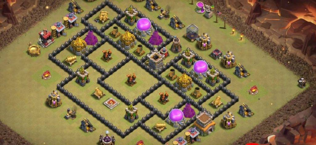 War Base TH8 with Link CWL War Base Layout - Clash of Clans, #1