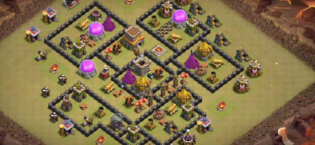 War Base TH8 with Link CWL War Base Layout - Clash of Clans, #2